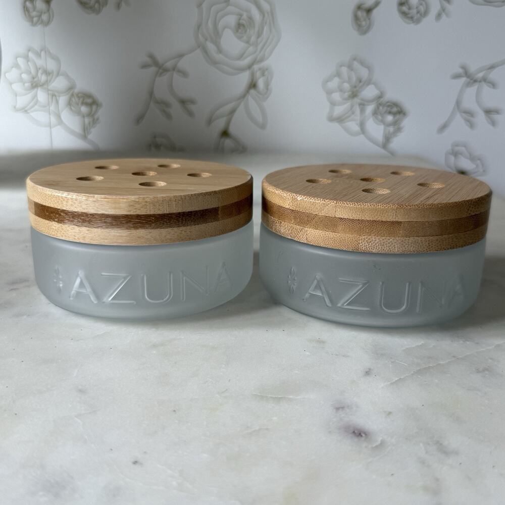 Azuna Luxe Glass Jars 2 TWO PACK - 8oz ea - Jar Air Freshener Odor Eliminator